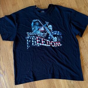 Freedom Ride Black Graphic Tee